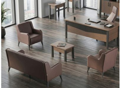 Couchgarnitur modern funktional ergonomisch vielseitig braun