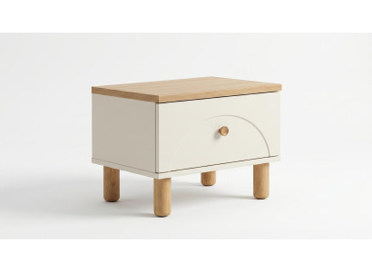 Nachttisch Weiß Eiche Modern Beistelltisch Elegant Skandi harmonisch