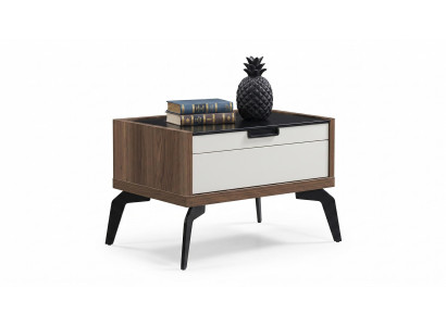 Nachttisch Weiß Eiche Modern Beistelltisch Elegant Skandi bequem