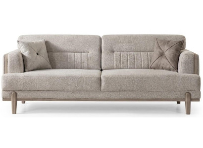 3-Sitzer Sofa Weiß Minimalistisches Design Moderner Stil Gemütlich