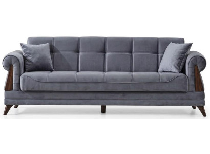 3-Sitzer Sofa Grau Minimalistisches Design Moderner Stil gemütlich