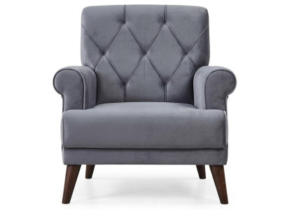 Sessel Grau Minimalistisches Design Moderner Stil Gemütlich Weich