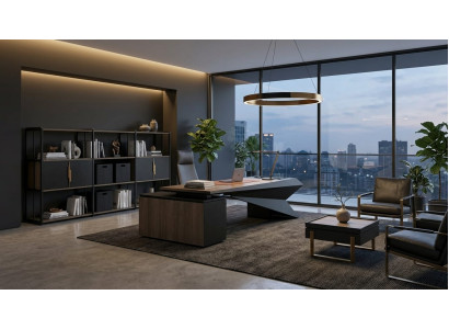 Modern Office Büro Set Schreibtisch Sideboard Couchtisch Luxus