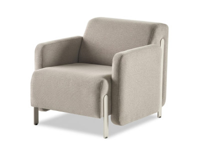 Sessel Moderner Stil Designer Beige Büromöbel Elegant Wohnzimmer
