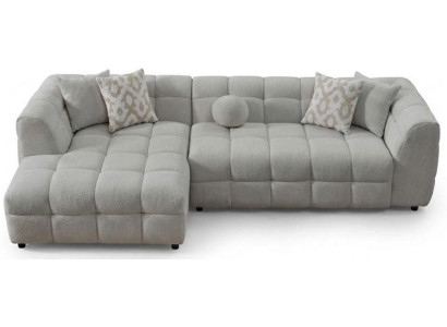 Ecksofa L-Form Weiß Minimalistisches Design Moderner Stil Gemütlich