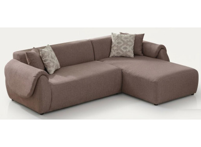 Ecksofa L-Form Braun Minimalistisches Design Moderner Stil Gemütlich