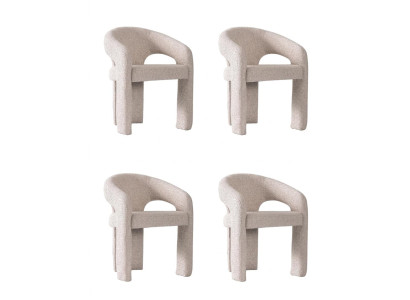4 Stühle Modern Beige Elegant Polsterstühle Esszimmerstühle