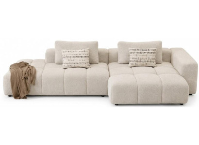 Ecksofa L-Form Weiß Minimalistisches Design Moderner Stil Gemütlich