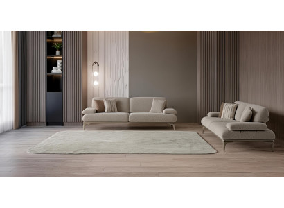 Sofa Set 3 Sitzer Couch Beige Modern Luxus Design Polster Garnitur
