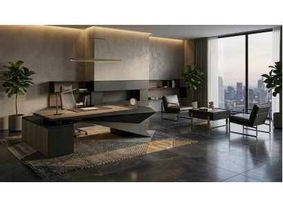 Luxus Büro Set Schreibtisch Couchtisch Executive Design