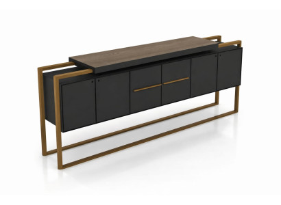 Modernes Sideboard Wohnzimmer Holz Metall Stauraum Kommode