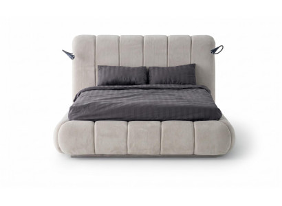 Bett Modern Beige Elegant Polsterbett Doppelbett Ehebett Möbel