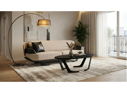 Modernes Sofa 3 Sitzer Couchtisch Wohnzimmerset Luxus Design