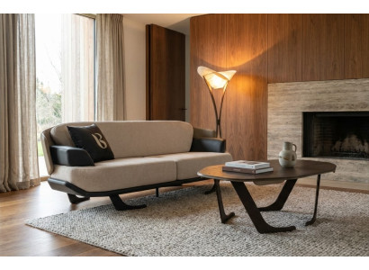 Elegantes Sofa 3 Sitzer Couchtisch Wohnzimmer modern Luxus