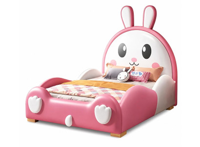 Rosa Kinderbett Prinzessin Häschen für Mädchen modern Kinderzimmer