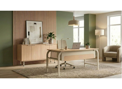 Büro Set Schreibtisch Sideboard Kompakt Möbel für Home Office