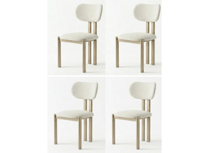 4x Stühle Modern Milchweiß Ästhetisch Esszimmerstühle Fein Gemütlich