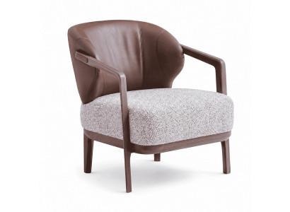 Grau-brauner Sessel Designersessel Polsstersessel Bequemer Sessel Moderner Stil