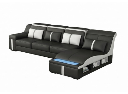Ecksofa L-Form Modern Schwarz Exklusive Wohnlandsschaft Designersofa