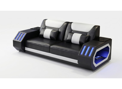 Sofa 2 Sitzer Modern Schwarz Exklusives Design Luxus Couchgarnitur