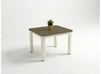 Designer Couchtisch mit Holzplatte Modernes Wohnzimmer Möbel