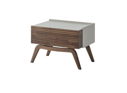 Möbel Nachttisch Modern Braun Grau Elegant Nachtkommode Schrank