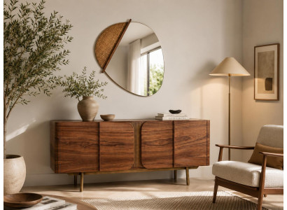 Esszimmer-Set Glas braun Holz modern Wohnzimmer komfortabel