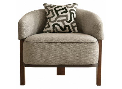 Sessel Beige Stoff Modern Loungesessel Clubsessel Polstersessel Design