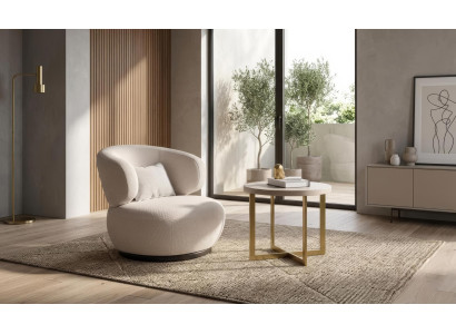 Sessel Set Beistelltisch Modern Weiss Edel Design Luxus Garnitur Stil