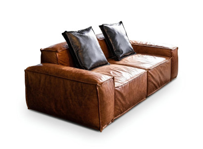 2 Sitzer Modern Klassisch-braun Stilvoll Gemütlich Massiv Hochwertig