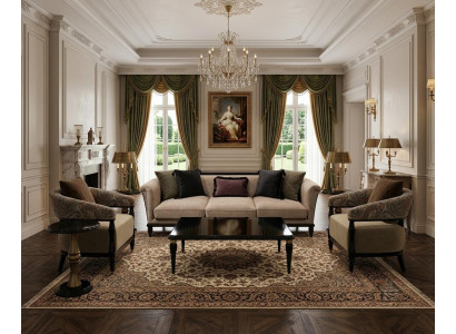 Wohnzimmer Set 3-sitzer Couchtisch Beistelltisch Modern Komfortabel