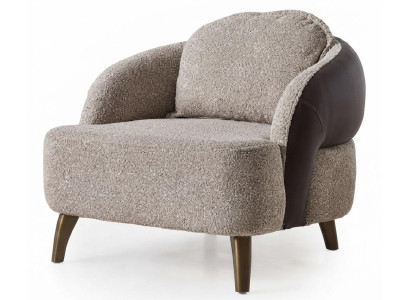 Sessel Moderner Stil Grau Luxuriöse Bequem Stilvoll Minimalistisch