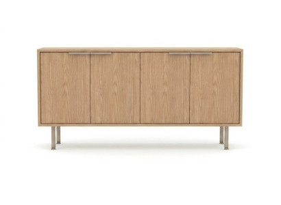 Beige Designer Kommode Stilvolles Sideboard Wohnzimmer Holzmöbel