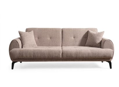 Beiges modernes 2-Sitzer-Sofa weiches Stoffsofa luxuriöse Sofas Wohnzimmer