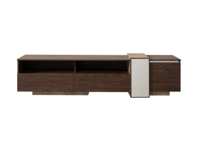 Brauner TV-Ständer aus Holz Kommode TV-Schrank TV-Möbel Wohnzimmermöbel