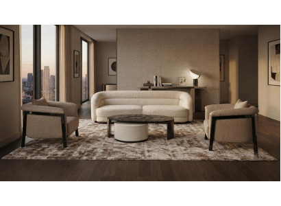 Wohnzimmer Set 3-Sitzer Sofa Couchtisch Modern Komfortabel