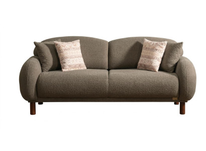 Brauner 2-Sitzer-Sofa Stoffsofa Polstermöbel  Designersofas