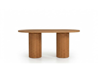 Esstisch Holz Braun Modern Luxus Oval Küchentisch Wohnzimmer