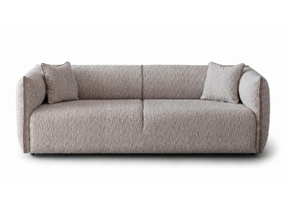 3-Sitzer Polstersofa Stoff Grau Modern Wohnzimmer Sofa Design Komfort