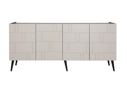 Beigefarbene Konsole moderne Konsole aus Holz Designer-Konsole luxuriös