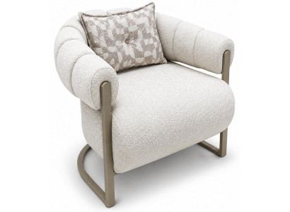 Komfortabel Sessel Weiß Modern Stil Wohnzimmer Hochwertig