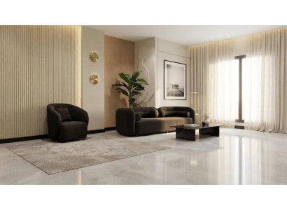 Sofa Set Sofa Sessel weich bequem schön modern grau