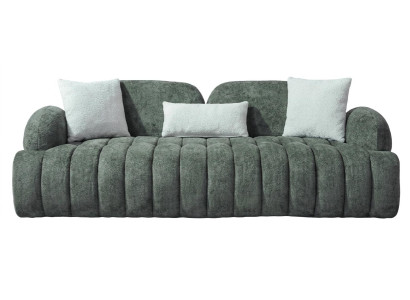Grünes weiches 3-Sitzer-Sofa Stoffsofa modern Wohnzimmer Premium