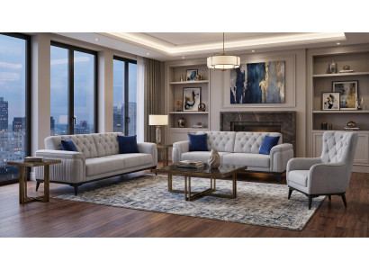 Graues Sofa-Set Sofas Stoffsofas Design-Sofas Wohnzimmer