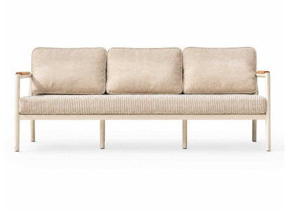 Modernes 3-Sitzer Sofa Beige Creme Polstersofa Wohnzimmer Design