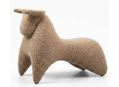 Kinder Lounge Sessel Bullfighting Stier Design Beige Skulptural Modern