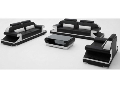 Moderne Wohnzimmer Garnitur Schwarz Sofa Set Premium Luxus Stil