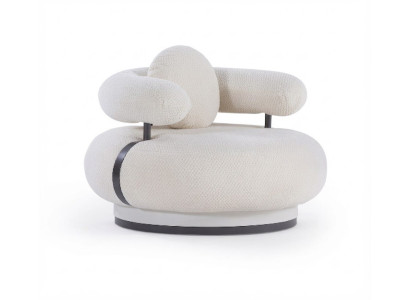 Modernes Design Sessel Boucle Beige Polstersessel Wohnzimmer Sessel