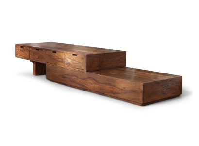 Massivholz TV Lowboard Sideboard Design Wohnzimmermöbel Holz Schrank
