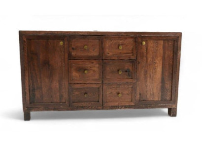 Dunkelbraunes Sideboard Designer Wohnzimmer Anrichte Robuste Möbel